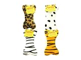 Pack of 72 - Squeaking Soft Dog Bone With Animal Print