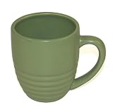 Chantal Ceramic 20-Ounce Ring Mug, Semi-Gloss Garden Green, Set of 4