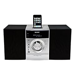 Sharp XL DH 320 NH Kompaktanlage (CD/MP3/WMA-Player, UKW-Tuner, 66 Watt RMS, Apple iPod Dock, USB 2.0) silber