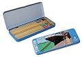 ADVENTURES OF TINTIN BLUE METAL PENCIL BOX WITH 8 TINTIN PENCILS