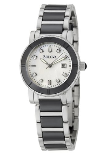 Bulova Women's 98P122 Highbridge Substantial Ceramic & Stainless Steel Watch