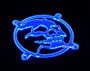 Bitspower 120mm UV-L�ftergitter Skull - ultra blue