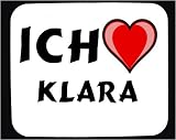  : Mauspad mit Ich liebe Klara Dekoration