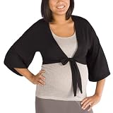 Liz Lange for Target Cropped Tie-Front Cardigan - Black