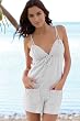 Terry Beach Romper in White