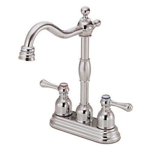Danze D153057PNV Opulence Two Handle Bar Faucet, Polished Nickel