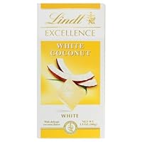 Lindt Excellence White Coconut White Chocolate, 3.5-Ounce Bars (Pack of 12)