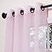 Best Home Fashion Crushed Voile Sheer Curtains - Antique Bronze Grommet Top - Pink - 52