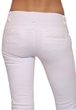 Raven Denim Women's Mackenzie Trouser Jean w Braid Optic White
