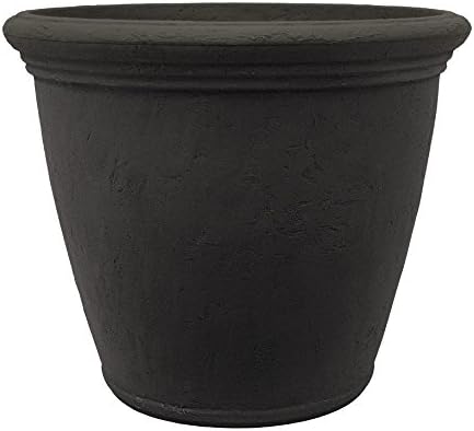 Planters Online KR24BKWI Barcelona Planter in Weathered Iron Finish, 24"