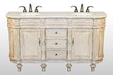 Antique Bathroom Vanity for Victorian Bath Double Sink Antique Vanity LUX-H-0175