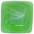 Colorful Art Glass Lime Green Small Square Plate 8 3/4"X8 3/4" Set of Two