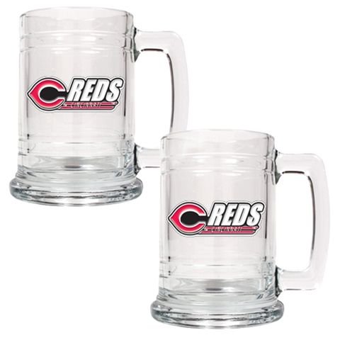 Cincinnati Reds Set of 2 Beer Mugs