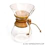 Chemex Six Cup Classic Series Glass Coffee Maker - 6 Cup Coffee Maker