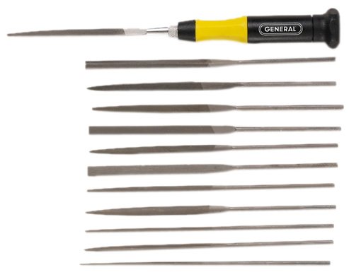 General Tools 707475 12-Piece Swiss Pattern Needle File Set