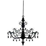 33 Inch Chandelier Black White Silhouette Temporary Removable Wall Stickers
