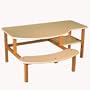 Childs wooden computer desk for 1 - 2 kids, ages 2 - 5 - white