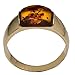 14k Gold Baltic Honey Amber Round Gorgeous Ring title=