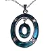 Blue Abalone Paua Shell Silver Jewelry Earring Mood Necklace Horse Heart Dolphin Cross Valentines Gift