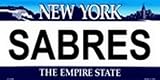 New York State Background License Plates - Sabres Plate Tag Tags auto vehicle car front