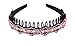 Yeshan Rhinestone and Crystal beaded Plastic Teeth Comb Hairband Hair hoop Headband for Girls,Pink