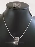 Schmuck Set #3 Kette + Ohrringe mit strahlenden Straß