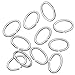 Beadaholique 50-Piece Oval Jump Rings, 4 by 6mm, Silver Plated