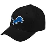 Reebok Detroit Lions Black Brushed Basic Logo Adjustable Hat