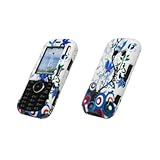 Premium White with Blue Butterflies Design Snap-On Cover Hard Case Cell Pho ....