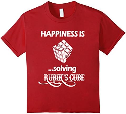 Kids SOLVING RUBIK'S CUBE-Limited edition. Tshirt 12 Cranberry