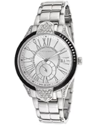 Womens Chronograph Silver-Tone Steel White Dial