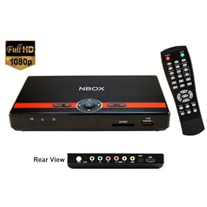 Nbox HD 1080p TV Media Player with HDMI Out - Supports SD, USB Drive, USB External Hard Drive - Plays Your Favorite Video, Music, Pictures and E-Books on Your TV or Home Theater System - No PC Required
