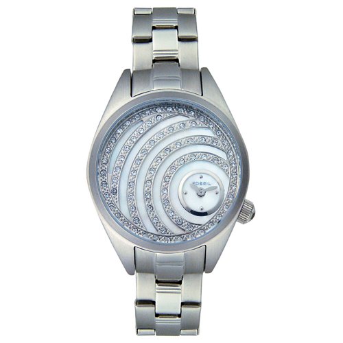 Fossil Womens ES2043 Swarovski Crystal Stainless Steel Watch