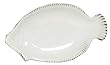 White Fish Ceramic Pottery Flounder Small Plate Set of Four 6" x 3 1/2" x 3/4"