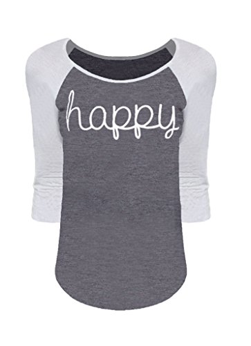 TTI Womens 3/4 Sleeves Round Neck Collision Color Top
