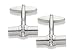 Bar with Crystal Surround Fashion Cufflink 9317