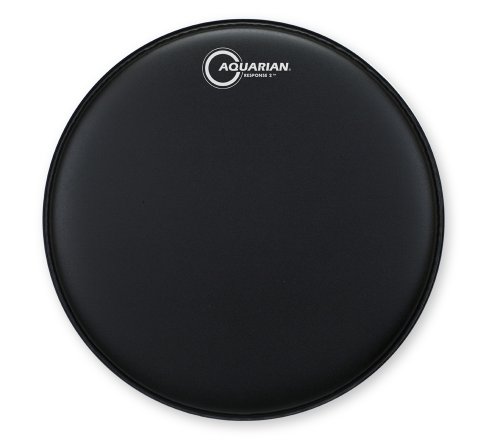 Aquarian Drumheads TCRSP2-14BK Response 2 Black Coated 14-inch Tom Tom Drum Head