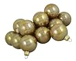 Club Pack of 36 Gold Metallic Glitter Glass Ball Christmas Ornaments 2.75" (67mm)