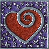 Heart Spiral Leather Luggage Tag