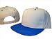 Grey & Royal Blue Vintage Style Snap Back Flat Bill Adjustable Baseball Cap Hat
