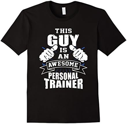 Men's This Guy Is An Awesome Personal Trainer Funny Graphic Shirt Large Black