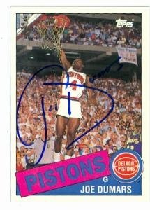 Joe Dumars Autographed/Hand Signed Basketball Card (Detroit Pistons) 1993 Topps Archives #63