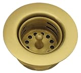 2 Satin Brass Bar Sink Basket Strainer - 220-04