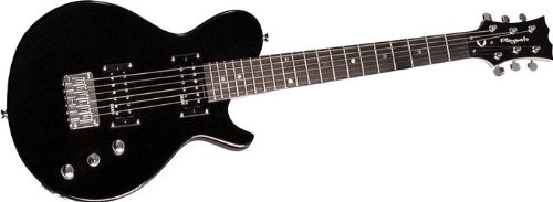 Dean Playmate EVO Junior Solid Body Electric Guitar, Classic Black, 3/4-Size