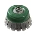 Hitachi 729220 4-Inch Twist Knot Carbon Steel Wire Cup Brush with Guard