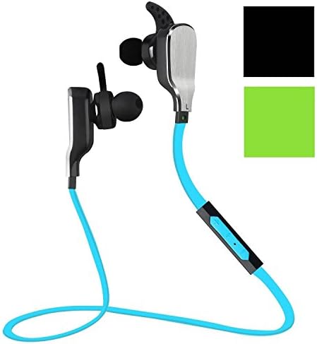 Wireless Headphones, Bluetooth Headphones, DoFine Bluetooth Earbuds Headset Stereo Sport Noise Cancelling Earphones with Mic for Apple Iphone Samsung, Sweatproof for Running, Gym, Workout (Blue)