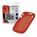 Blackberry OEM Butterfly Coral Embossed Silicone Skin Cover Case and Kingston 4GB microSDHC Class 4 Memory Card with SD Adapter for Blackberry Curve 8520