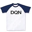 【ドキュン！】レッテルシリーズ　DQN ラグランTシャツ(ホワイト×ネイビー) M