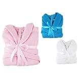 Ladies Cosy Turquoise Fleece Dressing Gown Size M/L