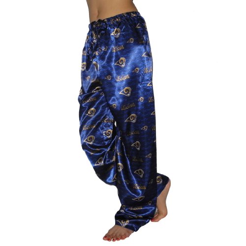 Womens NFL St Louis Rams Comfortable Fit Sleepwear / Pajama Pants - Blue & Gold (Size: M)